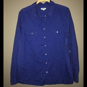 Blue collar shirt